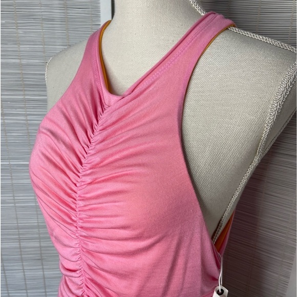 Pilcro Reversible Ribbed Tank Top Orange Pink Size M New without Price Tag - Picture 2 of 12